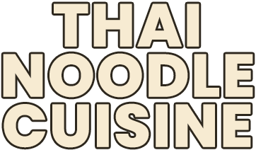 thai noodle cuisine text logo half size